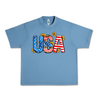 Pebble Blue usa sunflower Urban Heavy Tee - AdoDesignShop