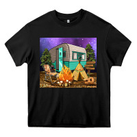 Black camping Heavy Core Tee - RanaPortraitStore