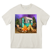 Cream camping Heavy Core Tee - RanaPortraitStore