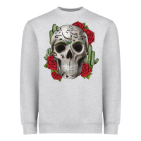 Heather Grey skull cactus Heavyweight Sweatshirt - JahusDesignShop