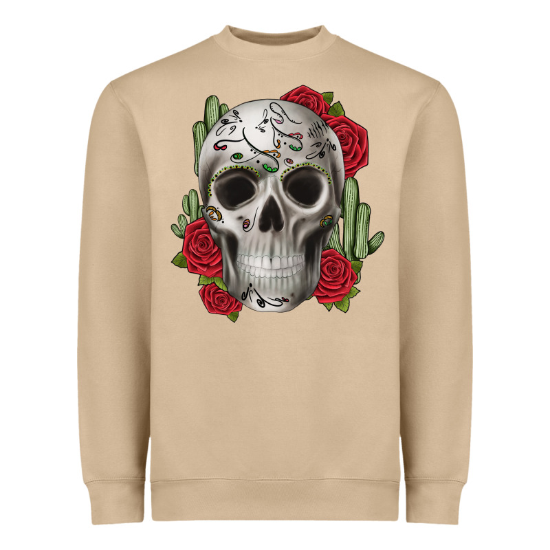 Skull Cactus Heavyweight Sweatshirt by JahusDesignShop | Teevron
