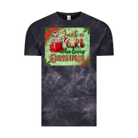 Cloud Black just a girl who loves christmas mousepad Vintage Tee - BundleAndBundleShop