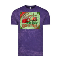 Cloud Purple just a girl who loves christmas mousepad Vintage Tee - BundleAndBundleShop