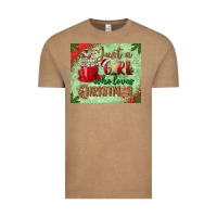 Vintage Coffee just a girl who loves christmas mousepad Vintage Tee - BundleAndBundleShop