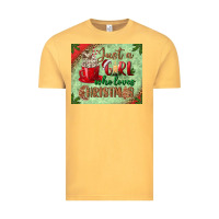 Vintage Mustard just a girl who loves christmas mousepad Vintage Tee - BundleAndBundleShop
