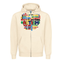 Sandshell autism heart Zipper Hoodie - MaliasSmallBusiness