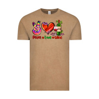 Vintage Coffee peace love wine Vintage Tee - AdoDesignShop
