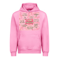 Fuchsia Pink i am enough with glitter Urban Hoodie - TumblerDesignByShophia