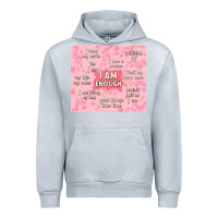 Heather Grey i am enough with glitter Urban Hoodie - TumblerDesignByShophia