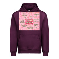 Mauve Wine i am enough with glitter Urban Hoodie - TumblerDesignByShophia