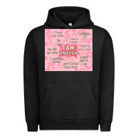 Pigment Black i am enough with glitter Urban Hoodie - TumblerDesignByShophia