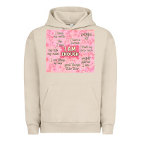 Pigment French Oak i am enough with glitter Urban Hoodie - TumblerDesignByShophia
