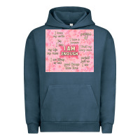 Pigment Midnight Navy i am enough with glitter Urban Hoodie - TumblerDesignByShophia