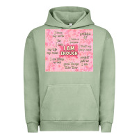 Pigment Oil Green i am enough with glitter Urban Hoodie - TumblerDesignByShophia