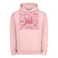 Pigment Salmon i am enough with glitter Urban Hoodie - TumblerDesignByShophia