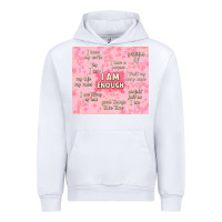 White i am enough with glitter Urban Hoodie - TumblerDesignByShophia