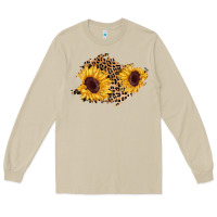 Mushroom sunflower leopard patch Long Sleeve Tee - AdoDesignShop