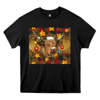 Black Christmas cow Heavy Core Tee - RanaPortraitStore