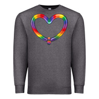 Charcoal Heather Lgbtq Heart Balloon Premium Sweatshirt - BundleAndBundleShop
