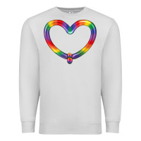Dove Grey Lgbtq Heart Balloon Premium Sweatshirt - BundleAndBundleShop
