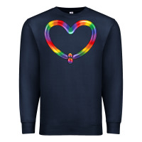 Navy Lgbtq Heart Balloon Premium Sweatshirt - BundleAndBundleShop