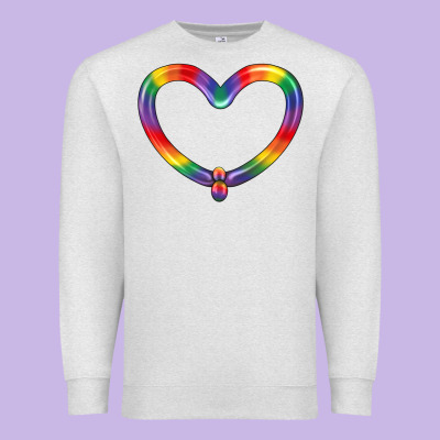 Lgbtq Heart Balloon Premium Sweatshirt Designed By Bundleandbundleshop