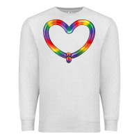 Oatmeal Heather Lgbtq Heart Balloon Premium Sweatshirt - BundleAndBundleShop