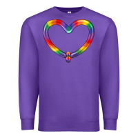 Purple Lgbtq Heart Balloon Premium Sweatshirt - BundleAndBundleShop