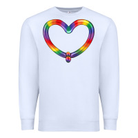 White Lgbtq Heart Balloon Premium Sweatshirt - BundleAndBundleShop