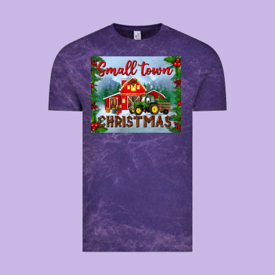Small Town Christmas Mousepad Vintage Tee Designed By Bundleandbundleshop