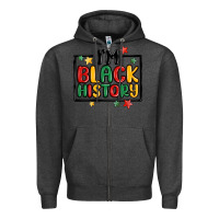 Charcoal Heather i'm black history Zipper Hoodie - MaliasSmallBusiness