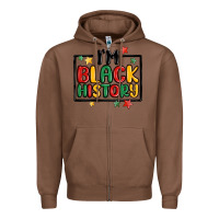 Chestnut i'm black history Zipper Hoodie - MaliasSmallBusiness