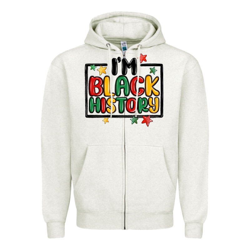 I'm Black History Zipper Hoodie by MaliasSmallBusiness | Teevron