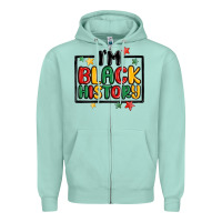 Seafoam i'm black history Zipper Hoodie - MaliasSmallBusiness