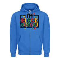 True Royal i'm black history Zipper Hoodie - MaliasSmallBusiness
