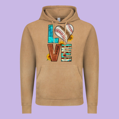 Western Love Baseball Vintage Hoodie Designed By Hra Design Shop