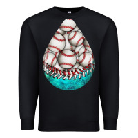 Black baseball and western roses teardrop  8 Premium Sweatshirt - BundleAndBundleShop
