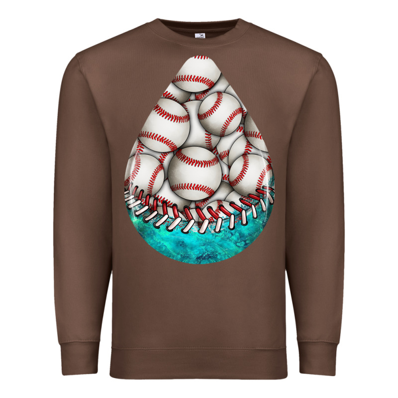 Baseball And Western Roses Teardrop  8 Premium Sweatshirt by BundleAndBundleShop | Teevron
