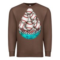 Chestnut baseball and western roses teardrop  8 Premium Sweatshirt - BundleAndBundleShop