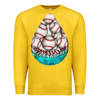 Lemon baseball and western roses teardrop  8 Premium Sweatshirt - BundleAndBundleShop