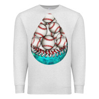 Oatmeal Heather baseball and western roses teardrop  8 Premium Sweatshirt - BundleAndBundleShop