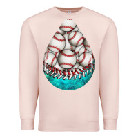 Pale Pink baseball and western roses teardrop  8 Premium Sweatshirt - BundleAndBundleShop