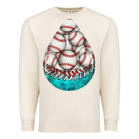 Sandshell baseball and western roses teardrop  8 Premium Sweatshirt - BundleAndBundleShop
