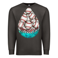 Smoke baseball and western roses teardrop  8 Premium Sweatshirt - BundleAndBundleShop