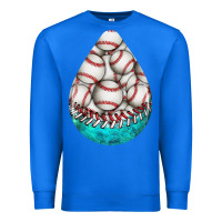 True Royal baseball and western roses teardrop  8 Premium Sweatshirt - BundleAndBundleShop