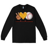 Black peace love baseball Long Sleeve Tee - AdoDesignShop