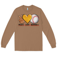 Toasted Coconut peace love baseball Long Sleeve Tee - AdoDesignShop