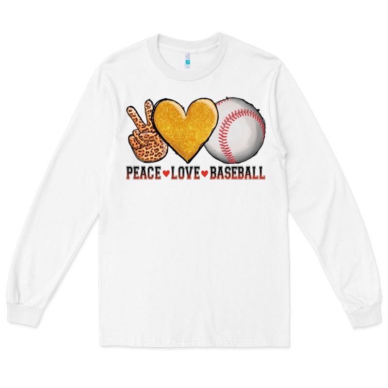 Peace Love Baseball Long Sleeve Tee by AdoDesignShop | Teevron
