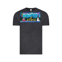 Vintage Black winter vibes license plate Vintage Tee - BundleAndBundleShop