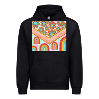 Black hippie rainbow and daisy Urban Hoodie - TumblerDesignByShophia